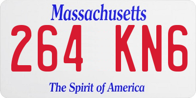 MA license plate 264KN6