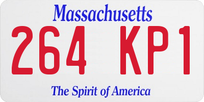 MA license plate 264KP1