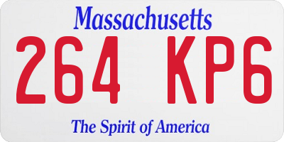 MA license plate 264KP6