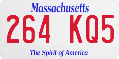 MA license plate 264KQ5