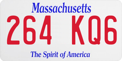 MA license plate 264KQ6