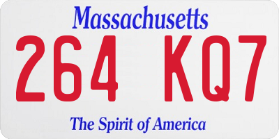 MA license plate 264KQ7