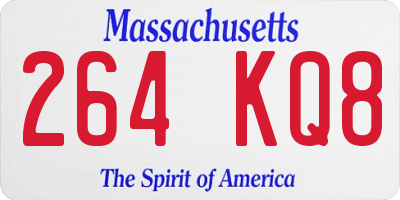 MA license plate 264KQ8