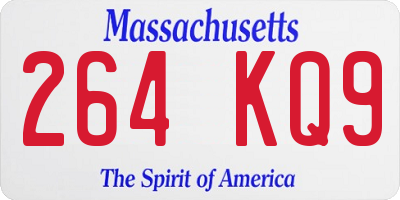 MA license plate 264KQ9
