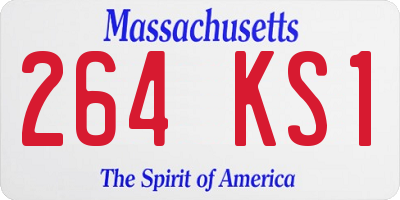MA license plate 264KS1