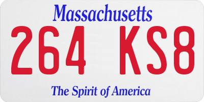 MA license plate 264KS8