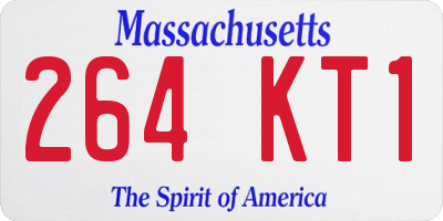 MA license plate 264KT1