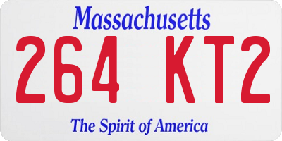 MA license plate 264KT2