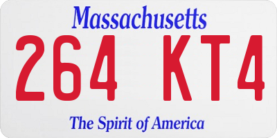 MA license plate 264KT4