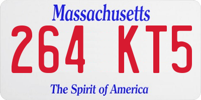 MA license plate 264KT5