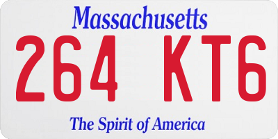 MA license plate 264KT6