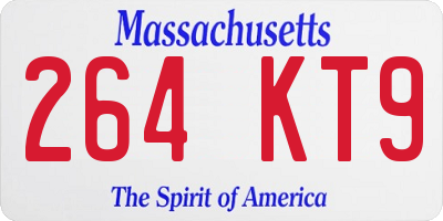 MA license plate 264KT9