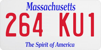 MA license plate 264KU1