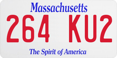 MA license plate 264KU2