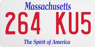 MA license plate 264KU5