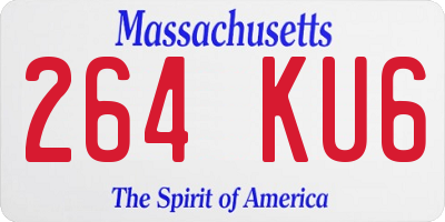 MA license plate 264KU6