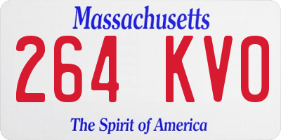 MA license plate 264KV0