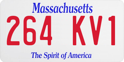 MA license plate 264KV1