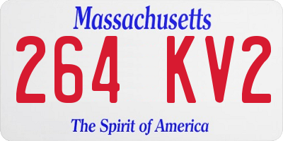 MA license plate 264KV2