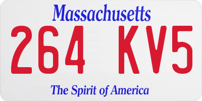 MA license plate 264KV5
