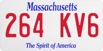 MA license plate 264KV6