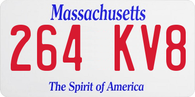 MA license plate 264KV8