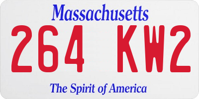MA license plate 264KW2