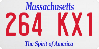 MA license plate 264KX1