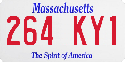 MA license plate 264KY1