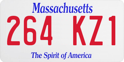 MA license plate 264KZ1