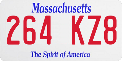 MA license plate 264KZ8