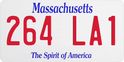 MA license plate 264LA1