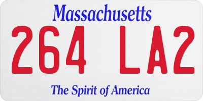 MA license plate 264LA2