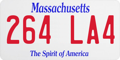 MA license plate 264LA4