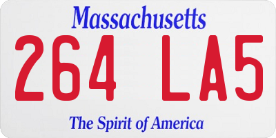 MA license plate 264LA5