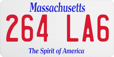 MA license plate 264LA6