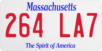 MA license plate 264LA7