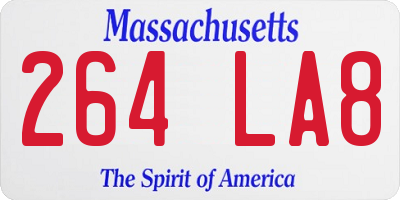 MA license plate 264LA8