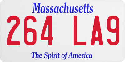 MA license plate 264LA9