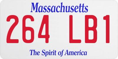 MA license plate 264LB1
