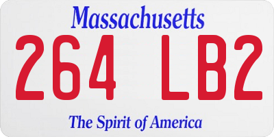 MA license plate 264LB2