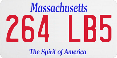 MA license plate 264LB5
