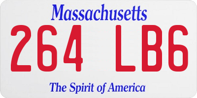 MA license plate 264LB6
