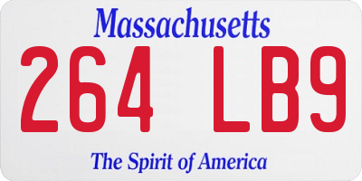 MA license plate 264LB9