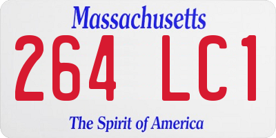 MA license plate 264LC1