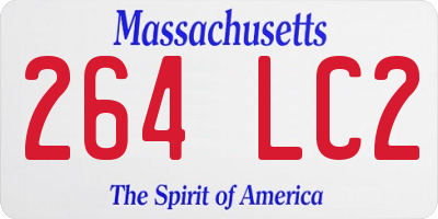 MA license plate 264LC2