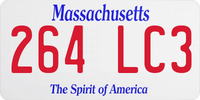 MA license plate 264LC3