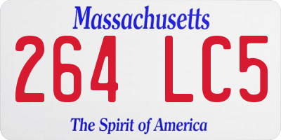 MA license plate 264LC5