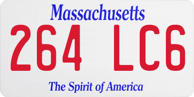 MA license plate 264LC6