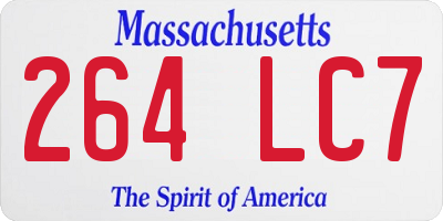 MA license plate 264LC7